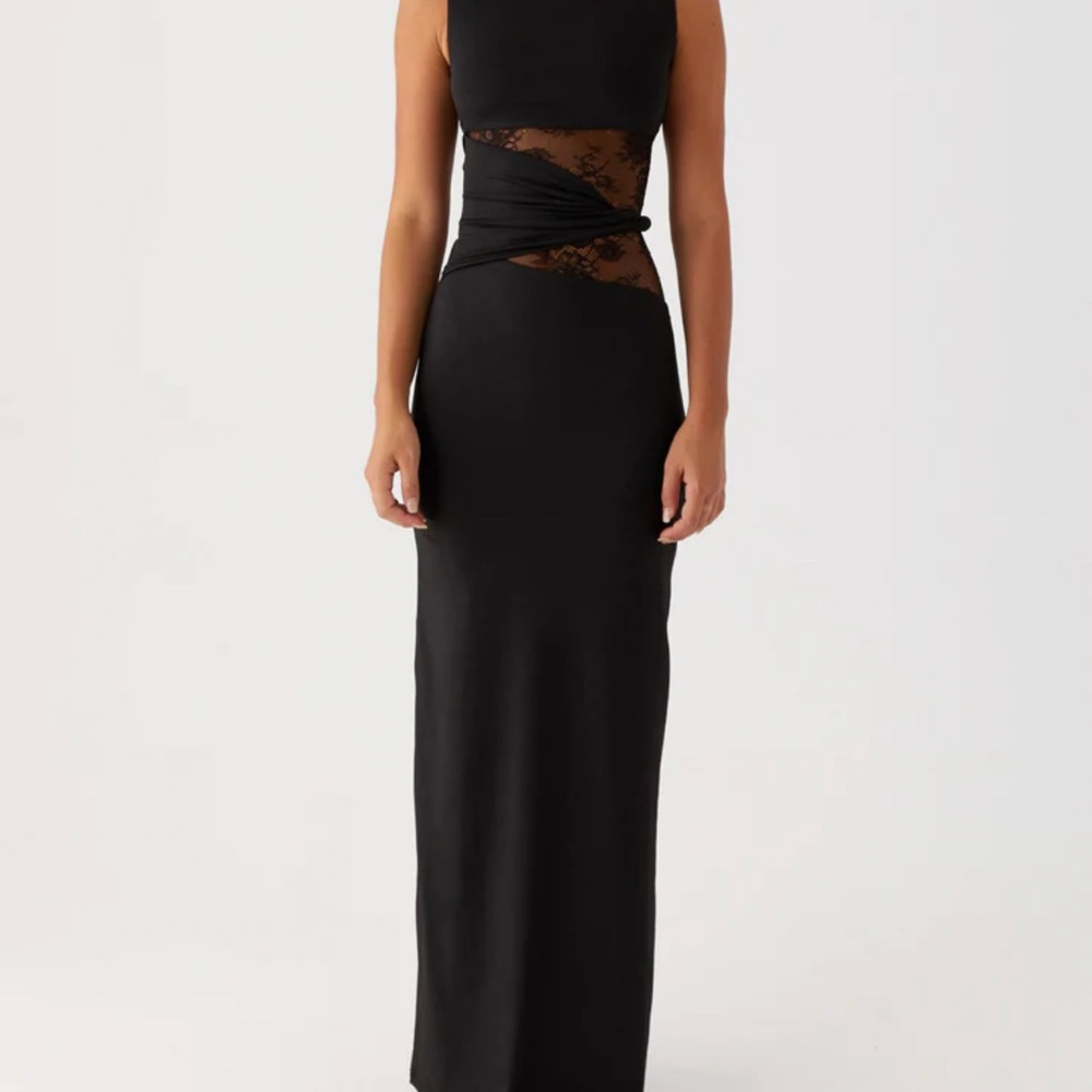 Peppermayo Karma Black Lace Evening Dress